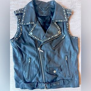 Maison Scotch - Scotch and Soda Studded Black Leather Vest
